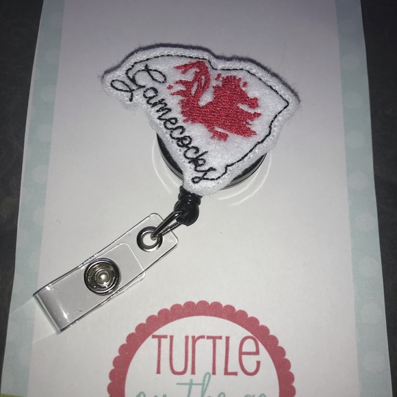 Gamecocks Retractable Lanyard Clip Nursing Scrubs - Picture 1 of 1